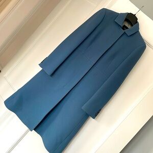 J. Crew Petite Tiffany Blue Fitted & Flared Wool Coat